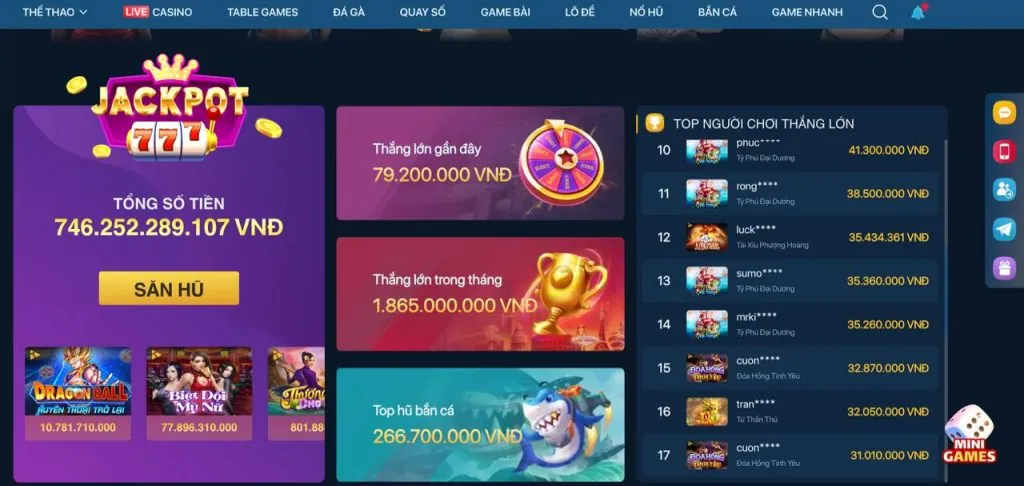 Hoàn trả và thưởng nạp lại hàng ngày